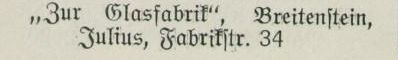 Adressbucheintrag 1914