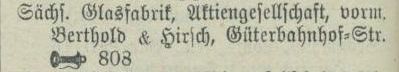 Adressbucheintrag 1903