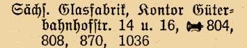 Adressbucheintrag 1927