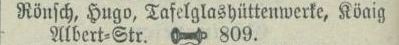 Adressbucheintrag 1903