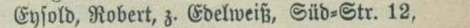 Adressbucheintrag 1903