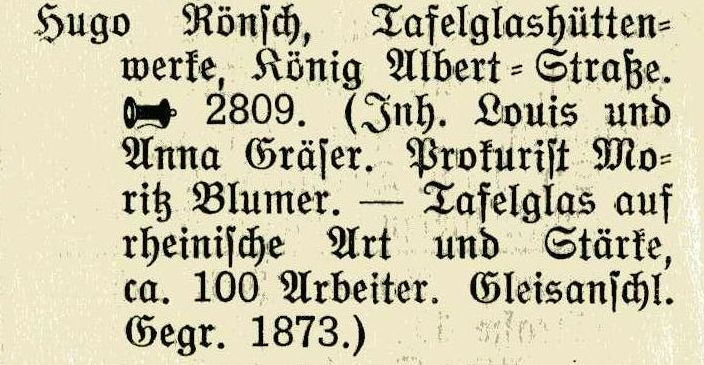 Adressbucheintrag 1905