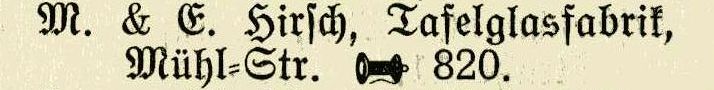 Adressbucheintrag 1905
