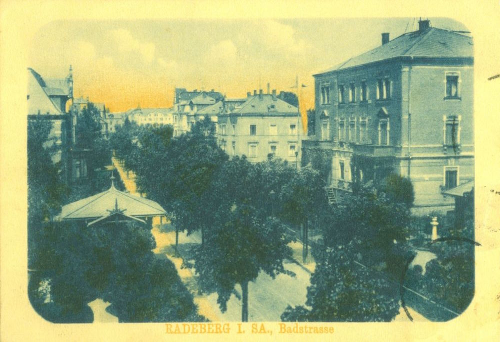 Badstraße 4 (vor 1905 Badstraße 20, 1905 - 1933 Badstraße 4, 1933 - 1945 Adolf-Hitler-Straße 4) Radeberg Badstraße 4 (vor 1905 Badstraße 20, 1905 - 1933 Badstraße 4, 1933 - 1945 Adolf-Hitler-Straße 4) Radeberg