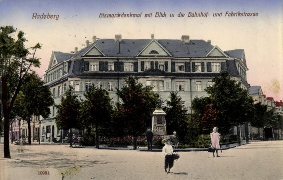 Bahnhofstra&szlig;e 20,21 / Dresdener Stra&szlig;e (-1927 Fabrikstra&szlig;e)  Radeberg