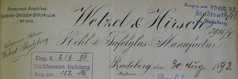 Dresdener Straße 8 (1896 Fabrikstraße 42, 1903 - 1927 Fabrikstraße 6) Radeberg Dresdener Straße 8 (1896 Fabrikstraße 42, 1903 - 1927 Fabrikstraße 6) Radeberg