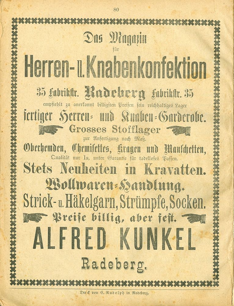 Dresdener Stra&szlig;e 18 (vor 1905 Fabrikstra&szlig;e 35, 1905 - 1927 Fabrikstra&szlig;e 20)  Radeberg