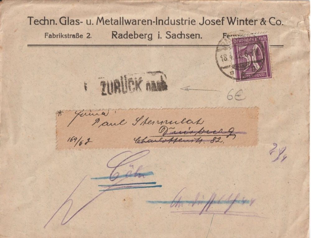Dresdener Stra&szlig;e 4 (vor 1896 Fabrikstra&szlig;e 40, 1896 Fabrikstra&szlig;e 44, 1903 - 1927 Fabrikstra&szlig;e 2)  Radeberg