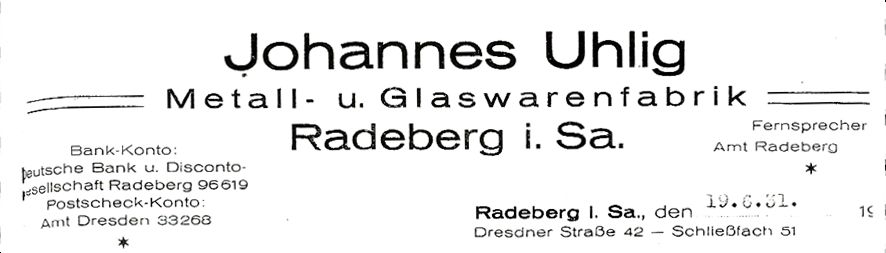 Dresdener Stra&szlig;e 42 (1905 - 1927 Fabrikstra&szlig;e 42)  Radeberg