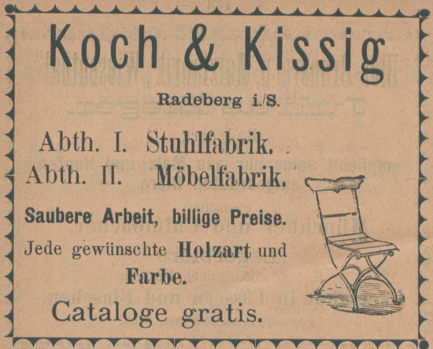 Dresdener Stra&szlig;e 1 (vor 1910 Dresdener Stra&szlig;e 20, 1910 - 1927 Dresdener Stra&szlig;e 45)  Radeberg