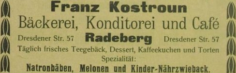 Dresdener Straße 13 (vor 1910 Dresdener Straße 21e, 1910 - 1927 Dresdener Straße 57) Radeberg Dresdener Straße 13 (vor 1910 Dresdener Straße 21e, 1910 - 1927 Dresdener Straße 57) Radeberg