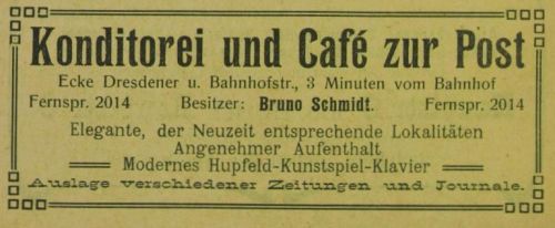 Dresdener Straße 15 (bis 1905 Dresdener Straße 21f, 1910 - 1927 Dresdener Straße 59) Radeberg Dresdener Straße 15 (bis 1905 Dresdener Straße 21f, 1910 - 1927 Dresdener Straße 59) Radeberg