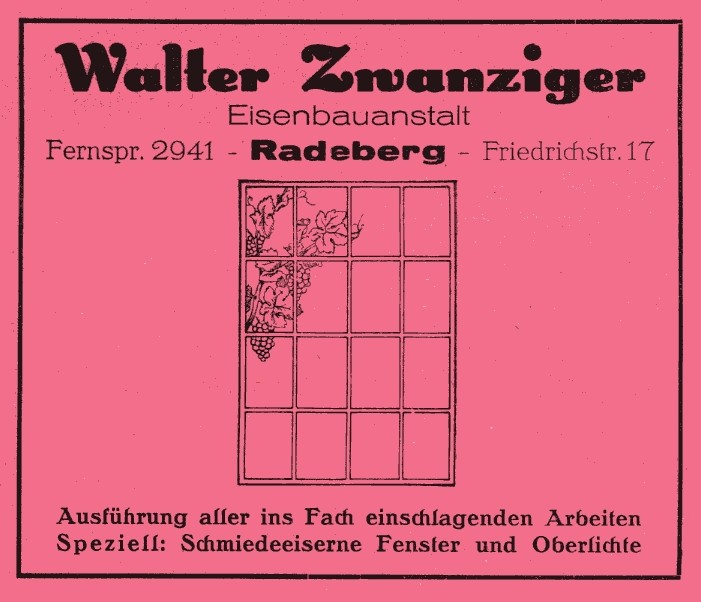 Dr. Rudolf-Friedrichs-Straße 17 (bis 1927 Friedrich-Straße 17, 1927 - 1945 Friedrichstraße 17) Radeberg Dr. Rudolf-Friedrichs-Straße 17 (bis 1927 Friedrich-Straße 17, 1927 - 1945 Friedrichstraße 17) Radeberg
