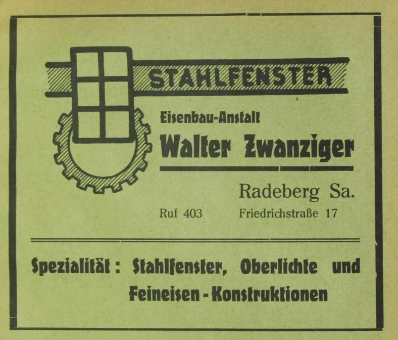 Dr. Rudolf-Friedrichs-Straße 17 (bis 1927 Friedrich-Straße 17, 1927 - 1945 Friedrichstraße 17) Radeberg Dr. Rudolf-Friedrichs-Straße 17 (bis 1927 Friedrich-Straße 17, 1927 - 1945 Friedrichstraße 17) Radeberg