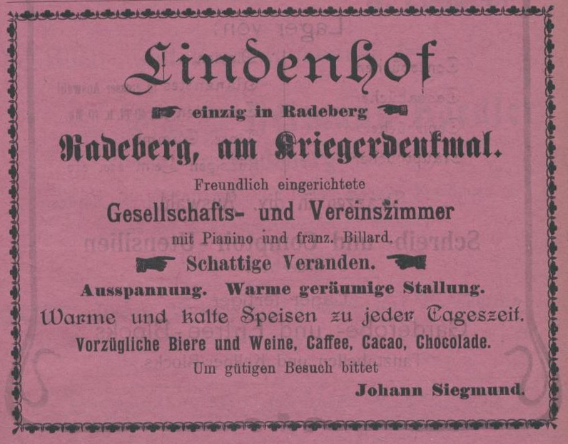 Dr. Rudolf-Friedrichs-Straße 32 (bis 1927 Friedrich-Straße 28, 1927 - 1945 Friedrichstraße 32) / Badstraße Radeberg Dr. Rudolf-Friedrichs-Straße 32 (bis 1927 Friedrich-Straße 28, 1927 - 1945 Friedrichstraße 32) / Badstraße Radeberg