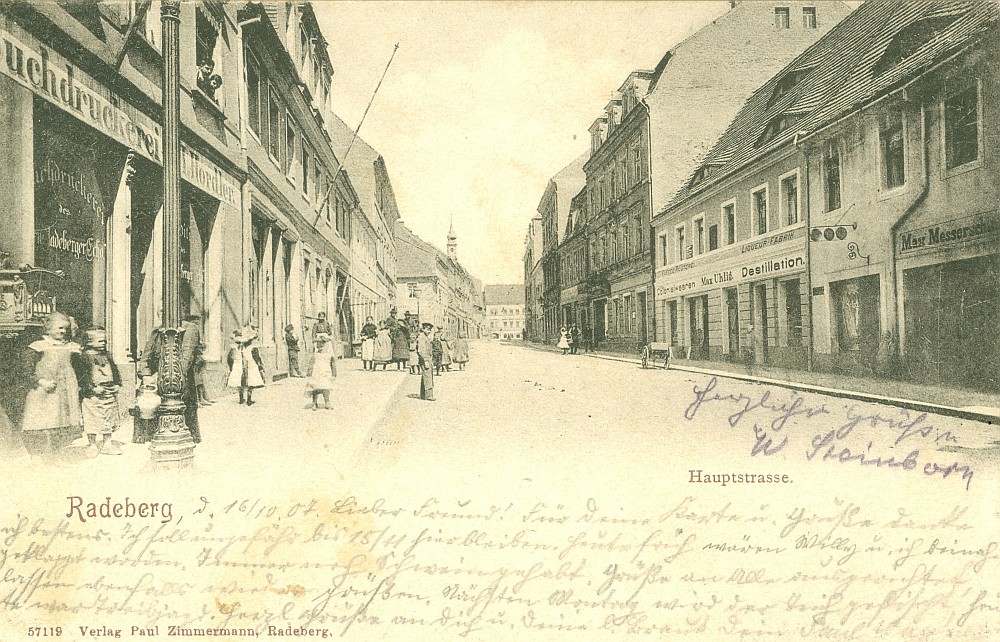 Hauptstraße 19 (1787 HNr. 83, bis 1927 Hauptstraße 10) Radeberg Hauptstraße 19 (1787 HNr. 83, bis 1927 Hauptstraße 10) Radeberg