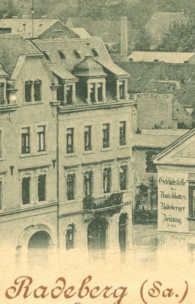 Hauptstraße 60 (vor 1910 Dresdener Straße 23b, 1910 - 1927 Dresdener Straße 38) Radeberg Hauptstraße 60 (vor 1910 Dresdener Straße 23b, 1910 - 1927 Dresdener Straße 38) Radeberg