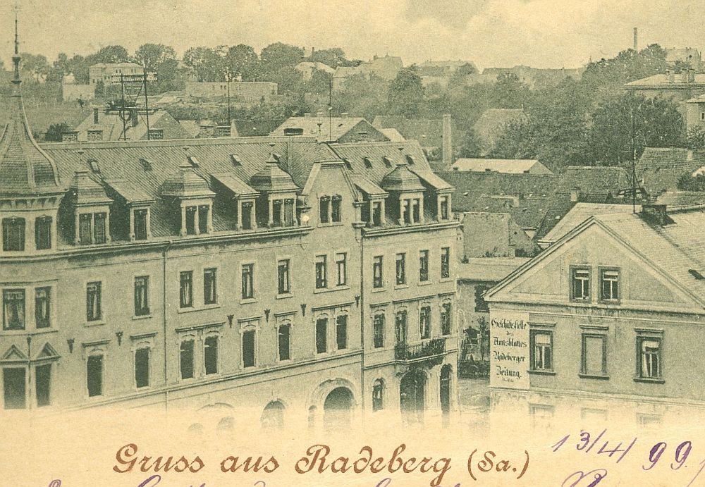 Hauptstraße 60 (vor 1910 Dresdener Straße 23b, 1910 - 1927 Dresdener Straße 38) Radeberg Hauptstraße 60 (vor 1910 Dresdener Straße 23b, 1910 - 1927 Dresdener Straße 38) Radeberg