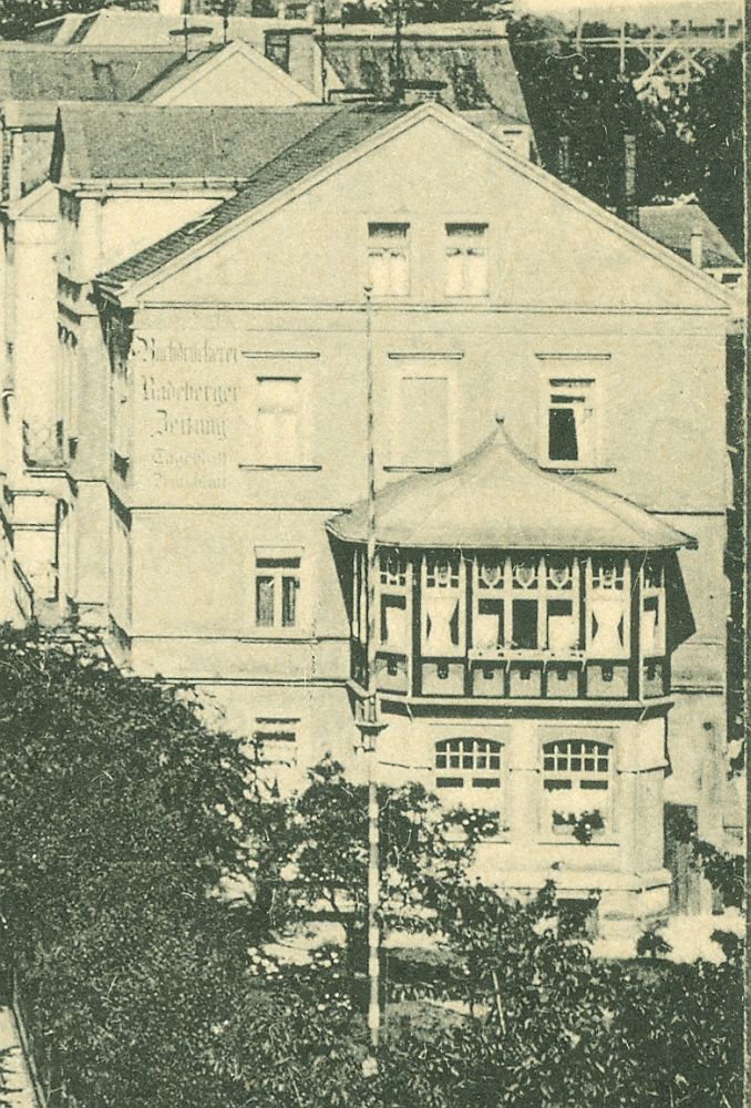 Hauptstra&szlig;e 61 (vor 1910 Dresdener Stra&szlig;e 18, 1910 - 1927 Dresdener Stra&szlig;e 39)  Radeberg