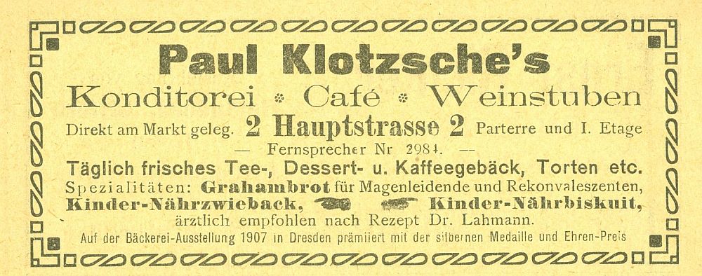 Hauptstraße 3 (1787 HNr. 66, bis 1927 Hauptstraße 2) Radeberg Hauptstraße 3 (1787 HNr. 66, bis 1927 Hauptstraße 2) Radeberg