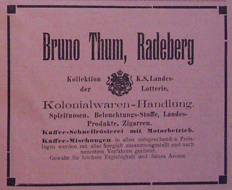 Hauptstra&szlig;e 4 (bis 1927 Hauptstra&szlig;e 21)  Radeberg