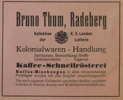 Hauptstra&szlig;e 4 (bis 1927 Hauptstra&szlig;e 21)  Radeberg