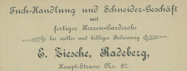 Hauptstraße 6 (1787 HNr. 108, bis 1927 Hauptstraße 20) Radeberg Hauptstraße 6 (1787 HNr. 108, bis 1927 Hauptstraße 20) Radeberg