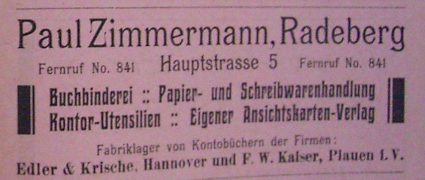Hauptstraße 9 (bis 1927 Hauptstraße 5) / Mittelstraße  Radeberg