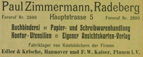 Hauptstraße 9 (bis 1927 Hauptstraße 5) / Mittelstraße  Radeberg
