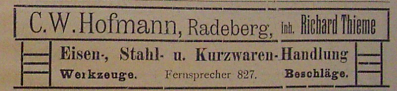 Hauptstraße 10 (bis 1927 Hauptstraße 18)  Radeberg
