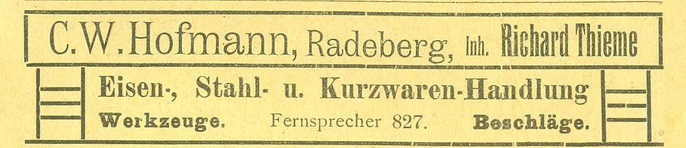 Hauptstraße 10 (1787 HNr. 106, bis 1927 Hauptstraße 18) Radeberg Hauptstraße 10 (1787 HNr. 106, bis 1927 Hauptstraße 18) Radeberg