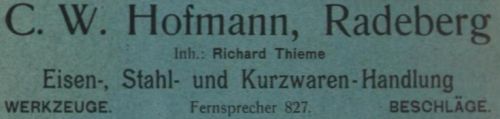 Hauptstraße 10 (bis 1927 Hauptstraße 18)  Radeberg
