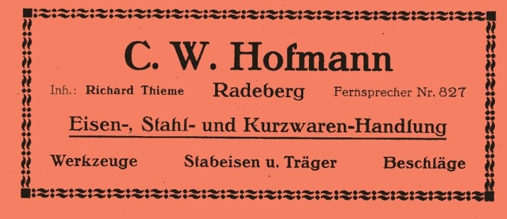 Hauptstraße 10 (bis 1927 Hauptstraße 18)  Radeberg