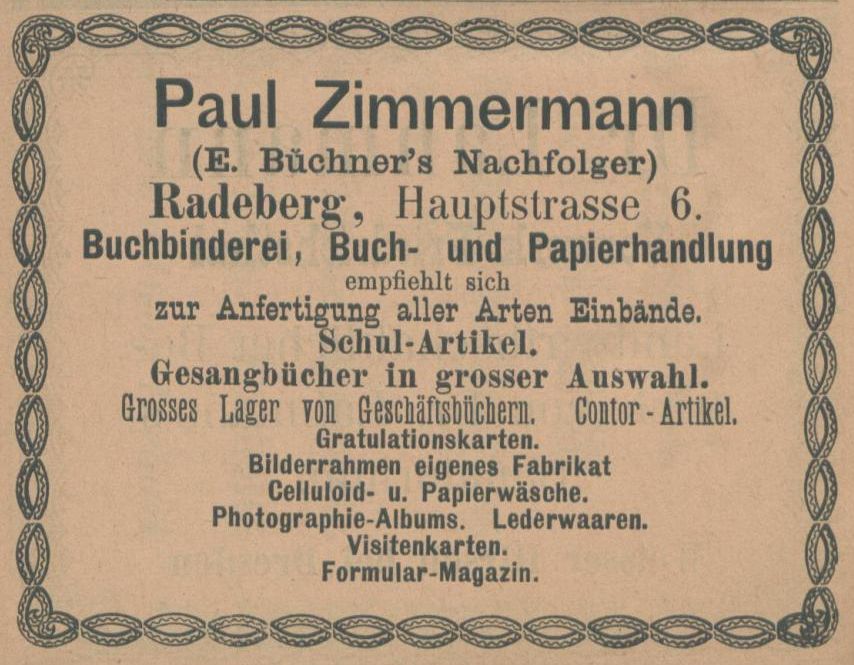Hauptstraße 11 (bis 1927 Hauptstraße 6)  Radeberg