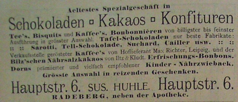 Hauptstra&szlig;e 11 (bis 1927 Hauptstra&szlig;e 6)  Radeberg
