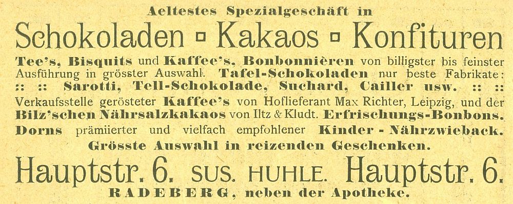 Hauptstraße 11 (1787 HNr. 79, bis 1927 Hauptstraße 6) Radeberg Hauptstraße 11 (1787 HNr. 79, bis 1927 Hauptstraße 6) Radeberg