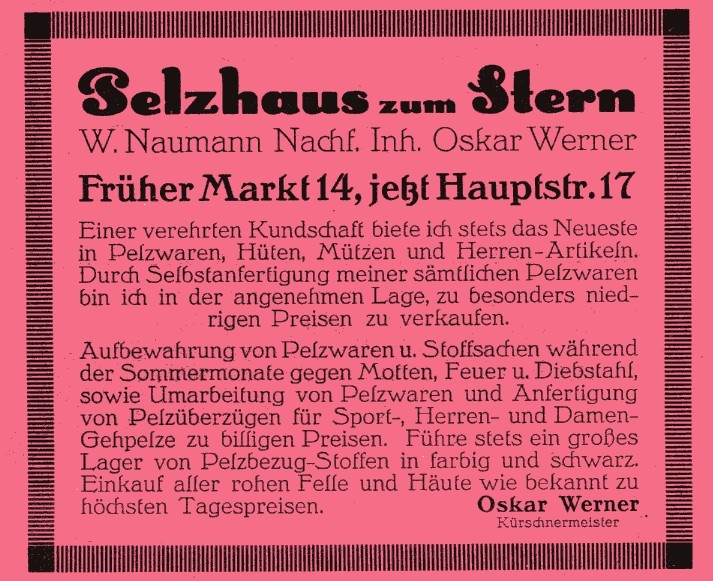 Hauptstraße 12 (bis 1927 Hauptstraße 17) / Kirchstraße Radeberg Hauptstraße 12 (bis 1927 Hauptstraße 17) / Kirchstraße Radeberg