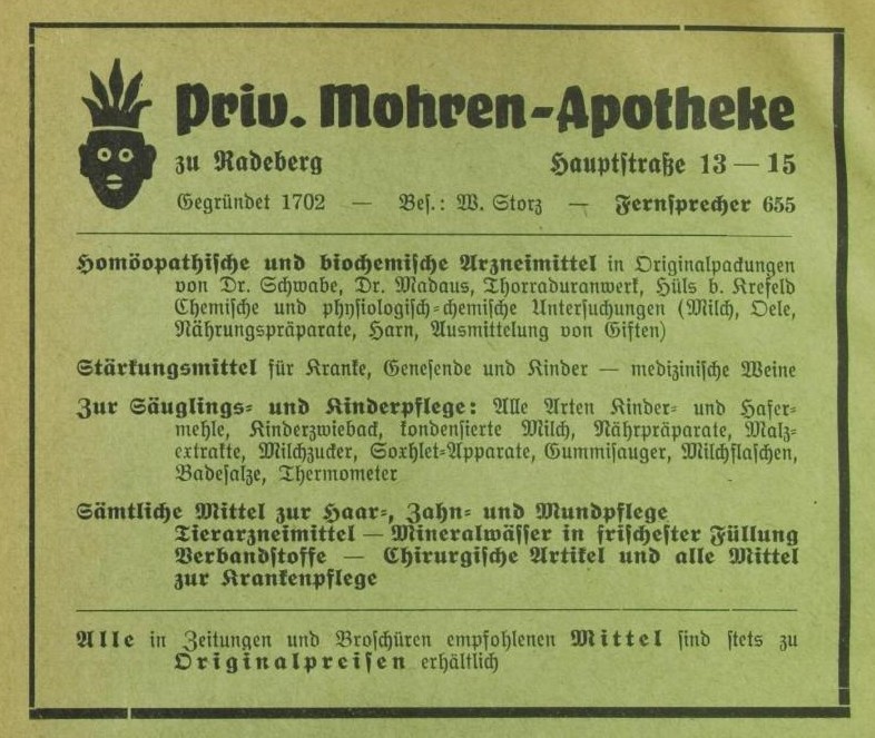 Hauptstra&szlig;e 13 (bis 1927 Hauptstra&szlig;e 7)  Radeberg