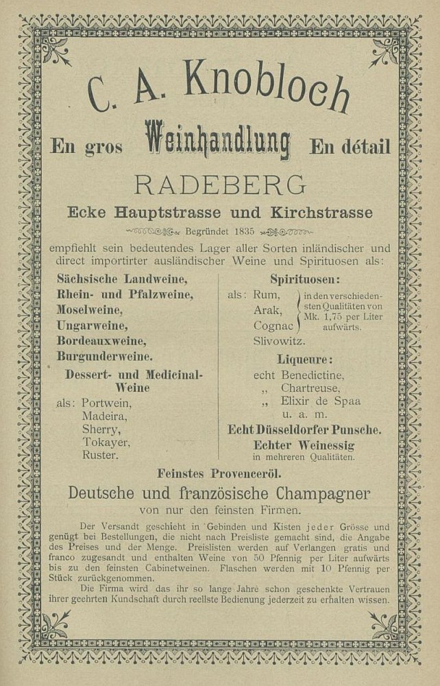 Hauptstra&szlig;e 14 (bis 1927 Hauptstra&szlig;e 16) / Kirchstra&szlig;e  Radeberg