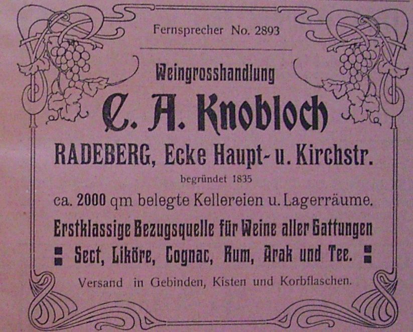 Hauptstra&szlig;e 14 (bis 1927 Hauptstra&szlig;e 16) / Kirchstra&szlig;e  Radeberg