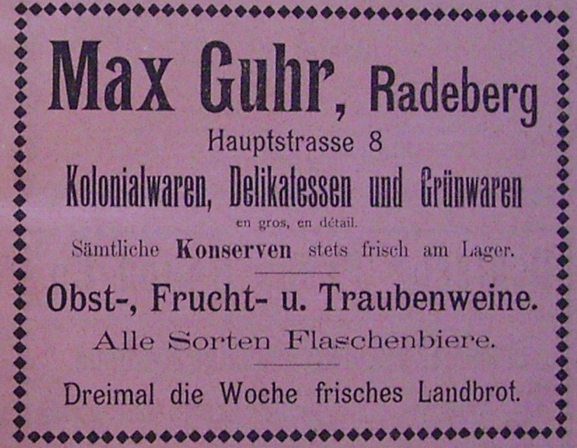 Hauptstraße 15 (bis 1927 Hauptstraße 8)  Radeberg