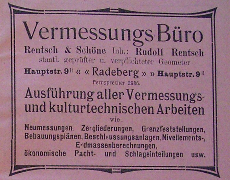 Hauptstra&szlig;e 17 (bis 1927 Hauptstra&szlig;e 9)  Radeberg