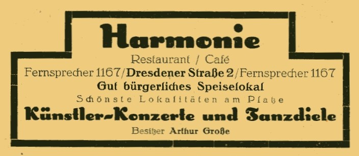 Hauptstra&szlig;e 24 (bis 1910 Dresdener Stra&szlig;e 42, 1910 - 1927 Dresdener Stra&szlig;e 2)  Radeberg