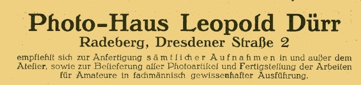 Hauptstraße 24 (bis 1910 Dresdener Straße 42, 1910 - 1927 Dresdener Straße 2) Radeberg Hauptstraße 24 (bis 1910 Dresdener Straße 42, 1910 - 1927 Dresdener Straße 2) Radeberg