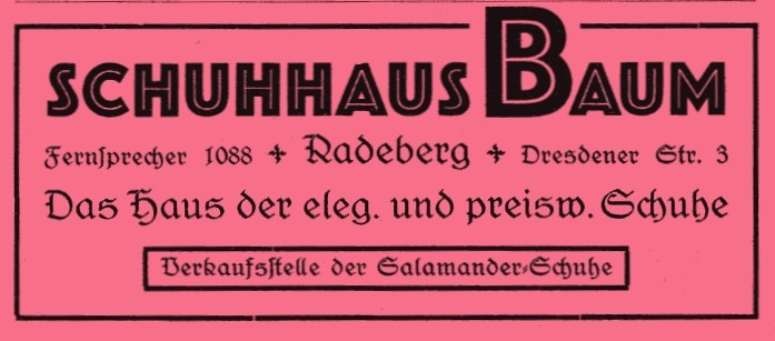 Hauptstra&szlig;e 25 (-1910 Dresdener Stra&szlig;e 2, 1910-27 Dresdener Stra&szlig;e 3) / Freudenberg  Radeberg