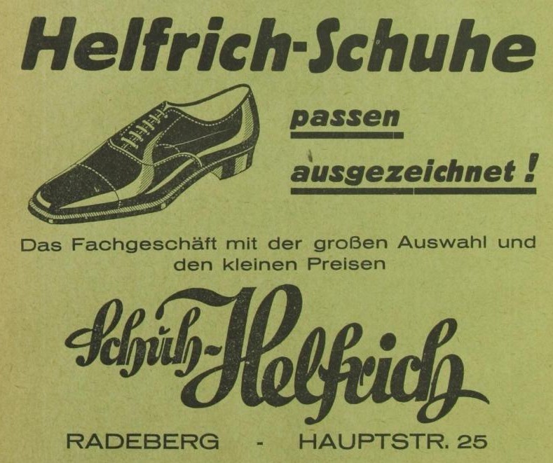 Hauptstraße 25 (1787 HNr. 200, vor 1910 Dresdener Straße 2, 1910 - 1927 Dresdener Straße 3) / Freudenberg Radeberg Hauptstraße 25 (1787 HNr. 200, vor 1910 Dresdener Straße 2, 1910 - 1927 Dresdener Straße 3) / Freudenberg Radeberg