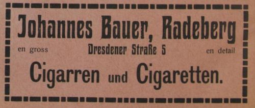 Hauptstra&szlig;e 27 (bis 1910 Dresdener Stra&szlig;e 3, 1914 - 1927 Dresdener Stra&szlig;e 5) / Freudenberg  Radeberg