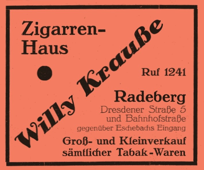 Hauptstra&szlig;e 27 (bis 1910 Dresdener Stra&szlig;e 3, 1914 - 1927 Dresdener Stra&szlig;e 5) / Freudenberg  Radeberg