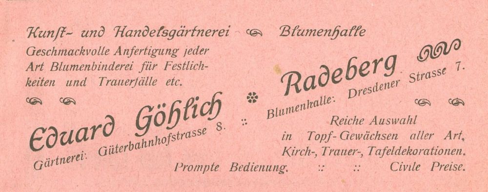 Hauptstraße 27 (vor 1910 Dresdener Str. 3, 1910 - 1927 Dresdener Str. 5) / Freudenberg Radeberg Hauptstraße 27 (vor 1910 Dresdener Str. 3, 1910 - 1927 Dresdener Str. 5) / Freudenberg Radeberg