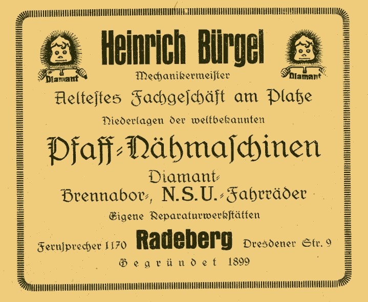 Hauptstra&szlig;e 31 (bis 1910 Dresdener Stra&szlig;e 5, 1910 - 1927 Dresdener Stra&szlig;e 9)  Radeberg